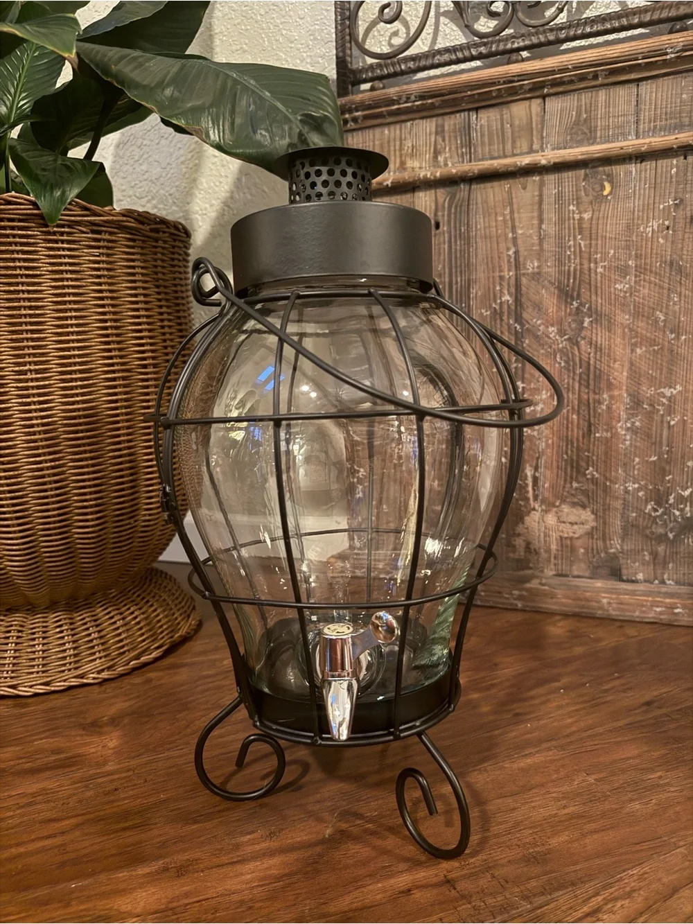 Vintage Lantern Style Beverage Dispenser 6.5 Liter